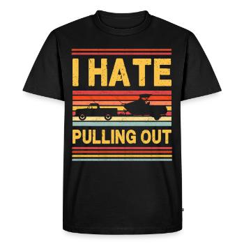 Je déteste me retirer - Navigation de plaisance - T-shirt Premium bio Homme - noir - Devant - Nico (187cm)
