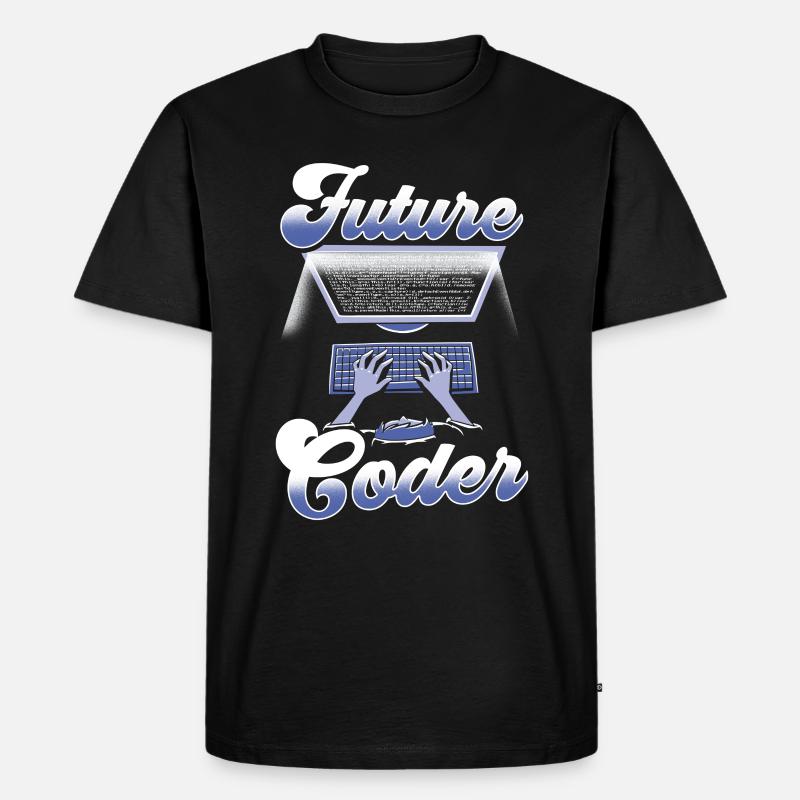 Zukünftiger Coder Code Programmierer Coding - Männer Premium Bio T-Shirt - Schwarz