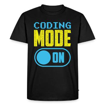 Mode de programmation A Codeur Programmeur - T-shirt Premium bio Homme - noir - Devant - Nico (187cm)