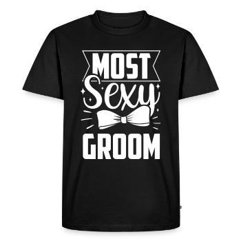 Sexy Groom Dictons Party Mariage Mariage - T-shirt Premium bio Homme - noir - Devant - Nico (187cm)
