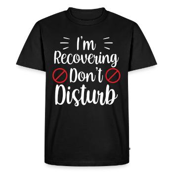 Je s’il vous plaît ne pas déranger la récupération - T-shirt Premium bio Homme - noir - Devant - Nico (187cm)