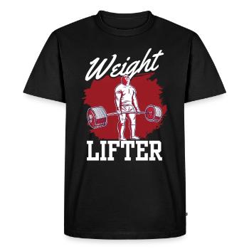 Weightlifting Fitness Workout Gym Weightlifting - Men's Premium Organic T-Shirt - black - Front - Nico (187cm)