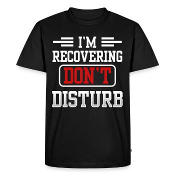 Je s’il vous plaît ne pas déranger la récupération - T-shirt Premium bio Homme - noir - Devant - Nico (187cm)