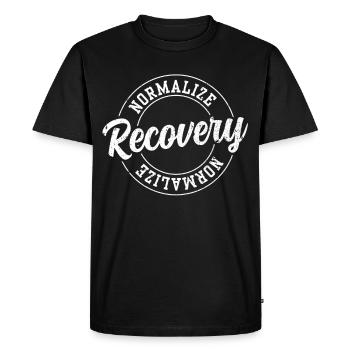 Restore Normalize Recovery Recovery - Men's Premium Organic T-Shirt - black - Front - Nico (187cm)