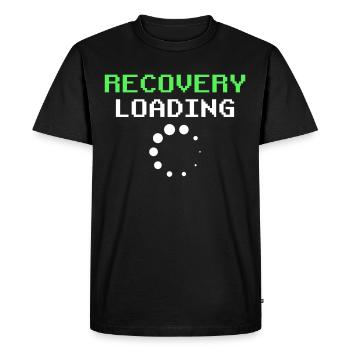 Récupération Chargement Patient Survivant du rétablissement - T-shirt Premium bio Homme - noir - Devant - Nico (187cm)