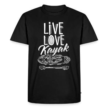 Life Love Kayaker Kayaker Kayaking Kayaking - Men's Premium Organic T-Shirt - black - Front - Nico (187cm)