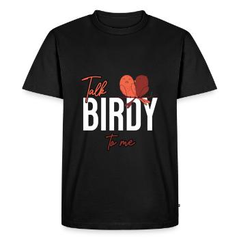 Talk Birdy To Me Birds - Men's Premium Organic T-Shirt - black - Front - Nico (187cm)