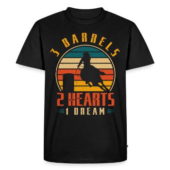 3 Barils 2 Cœurs 1 Rêve - T-shirt Premium bio Homme - noir - Devant - Nico (187cm)