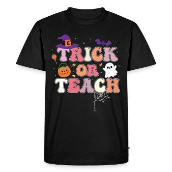 Trick ou Teach - T-shirt Premium bio Homme - noir - Devant - Nico (187cm)