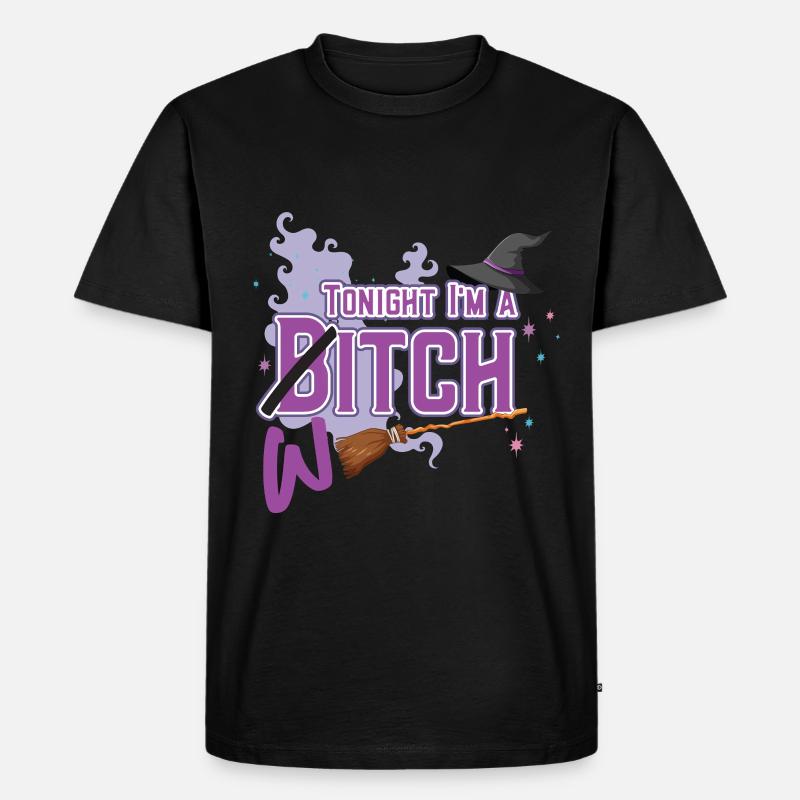 Tonight I M A Witch - Männer Premium Bio T-Shirt - Schwarz