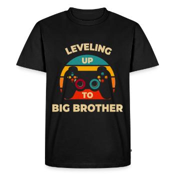 Leveling Up To Brother - Men's Premium Organic T-Shirt - black - Front - Nico (187cm)