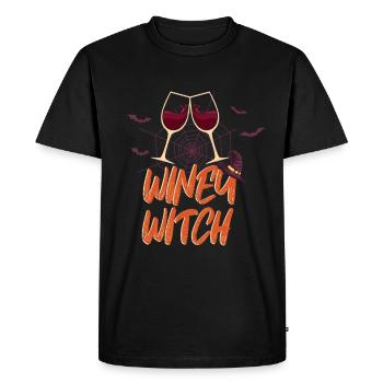 Winey Witch - Men's Premium Organic T-Shirt - black - Front - Nico (187cm)