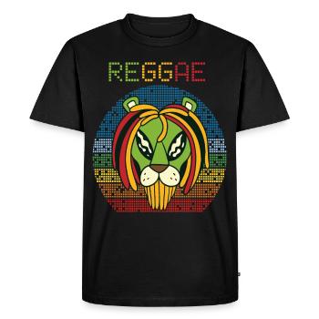 Rasta Alien Reggae Retro Jamaïque Souvenir Rastafar - T-shirt Premium bio Homme - noir - Devant - Nico (187cm)