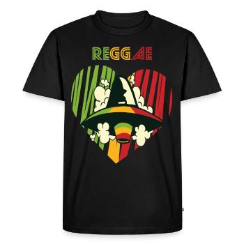 Good Vibes Only Reggae Alien Jamaica Souvenir Rest - T-shirt Premium bio Homme - noir - Devant - Nico (187cm)