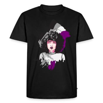 Afro Girl Asexual Flag Black Story Mel - Men's Premium Organic T-Shirt - black - Front - Nico (187cm)