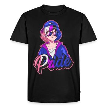 Genderfluid Proud Japanese Cool Anime Girl Gen - T-shirt Premium bio Homme - noir - Devant - Nico (187cm)