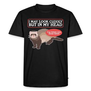 Cadeau Marder Ferret propriétaire de furet - T-shirt Premium bio Homme - noir - Devant - Nico (187cm)
