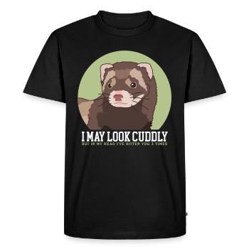 Propriétaire de furet | Marder Ferret Cadeau - T-shirt Premium bio Homme - noir - Devant - Nico (187cm)