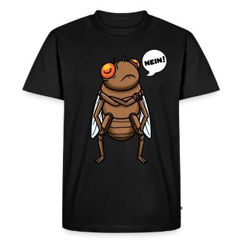 Cigale Insecte Têtu Pas d’entomologiste entomologiste - T-shirt Premium bio Homme - noir - Devant - Nico (187cm)