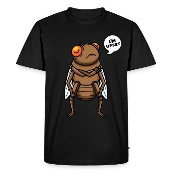 Insecte cigale tenace dans l’entomologie bouleversée - T-shirt Premium bio Homme - noir - Devant - Nico (187cm)