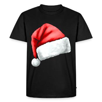 Chapeau de Père Noël - T-shirt Premium bio Homme - noir - Devant - Nico (187cm)