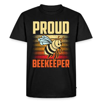 Proud Beekeeper Beekeeping Beekeeping Honey Bee - Men's Premium Organic T-Shirt - black - Front - Nico (187cm)
