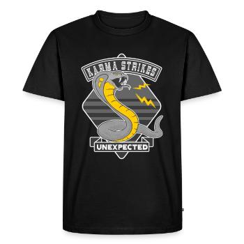 Le karma frappe de manière inattendue Tatouage serpent cobra - T-shirt Premium bio Homme - noir - Devant - Nico (187cm)