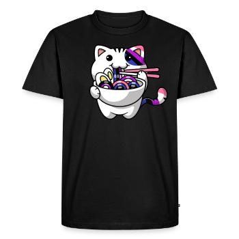 Genderfluid Proud Kawaii Car Ramen Noodles Genderf - T-shirt Premium bio Homme - noir - Devant - Nico (187cm)