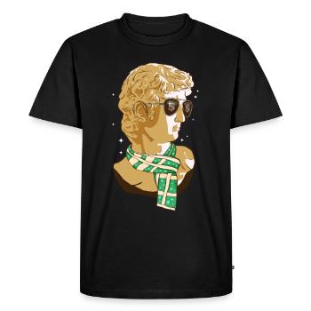 New Money Esthétique Drôle David Statue Michel - T-shirt Premium bio Homme - noir - Devant - Nico (187cm)