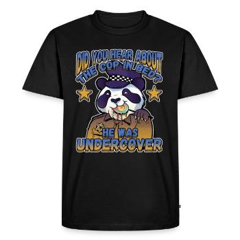Did You Hear About The Cop In Bed He was - Men's Premium Organic T-Shirt - black - Front - Nico (187cm)