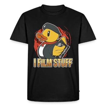 Je filme des trucs - T-shirt Premium bio Homme - noir - Devant - Nico (187cm)