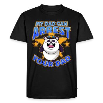 My Dad Can Arrest You Dad - Men's Premium Organic T-Shirt - black - Front - Nico (187cm)