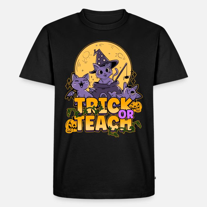 Trick Or Teach - Männer Premium Bio T-Shirt - Schwarz