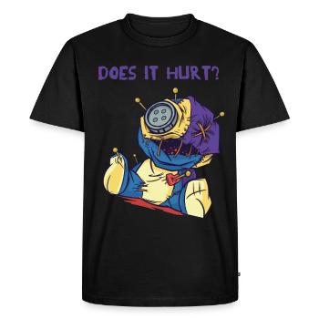 Voodoo doll Does it hurt? Creepy Halloween Witchers - Men's Premium Organic T-Shirt - black - Front - Nico (187cm)