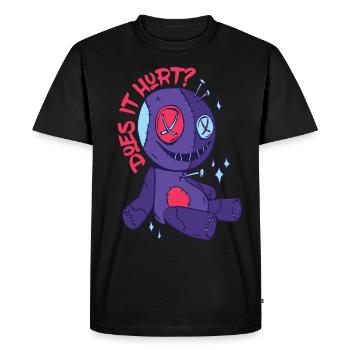 Le vaudou fait-il mal? Effrayant Halloween Witchcraft Pup - T-shirt Premium bio Homme - noir - Devant - Nico (187cm)