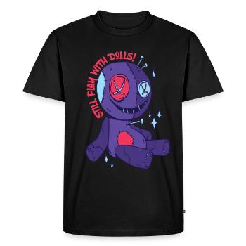 Jeu vaudou avec des poupées Sorcières effrayantes d’Halloween - T-shirt Premium bio Homme - noir - Devant - Nico (187cm)