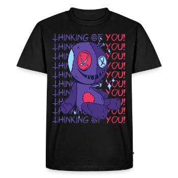 Vaudou je pense à toi ! Sorcière effrayante d’Halloween - T-shirt Premium bio Homme - noir - Devant - Nico (187cm)