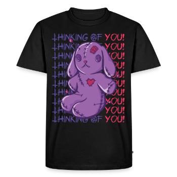 Voodoo pense à toi vaudou Halloween Zaub - T-shirt Premium bio Homme - noir - Devant - Nico (187cm)