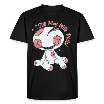 Creepy Voodoo Doll Playing with Dolls Witchcraft - Men's Premium Organic T-Shirt - black - Front - Nico (187cm)