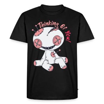 Creepy Voodoo Doll Witchcraft Halloween To You d - Men's Premium Organic T-Shirt - black - Front - Nico (187cm)