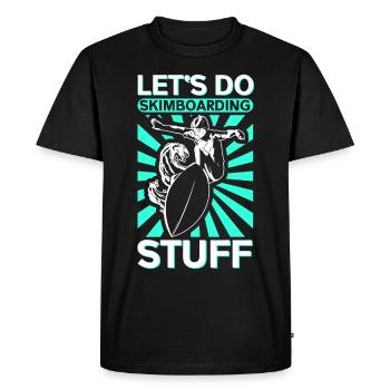 Skimboard Skimbording Surfing Skimborden Gift - Men's Premium Organic T-Shirt - black - Front - Nico (187cm)