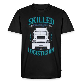 Logistics Shipment Delivery Order Tracking - Men's Premium Organic T-Shirt - black - Front - Nico (187cm)