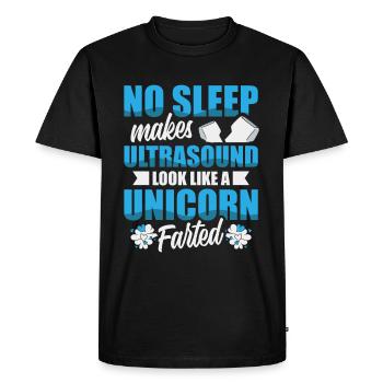 Aucun sommeil ne laisse les ultrasons comme une licorne - T-shirt Premium bio Homme - noir - Devant - Nico (187cm)
