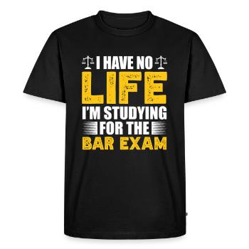 I don't have a life, I'm learning for the - Men's Premium Organic T-Shirt - black - Front - Nico (187cm)