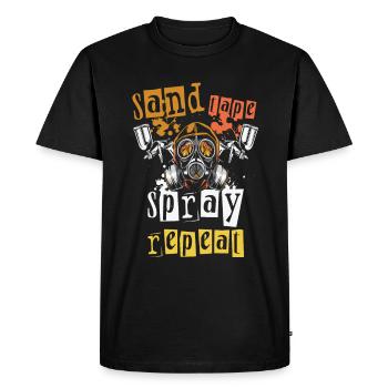 Sand Tape Spray Repeat Auto Body Painter - T-shirt Premium bio Homme - noir - Devant - Nico (187cm)