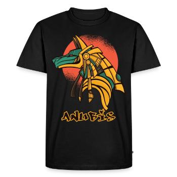 Anubis Egypte Pyramides Egypte Egyptologue Egyptien Go - T-shirt Premium bio Homme - noir - Devant - Nico (187cm)