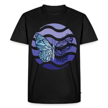 Butterfly Retro pour les papillons de printemps en - T-shirt Premium bio Homme - noir - Devant - Nico (187cm)