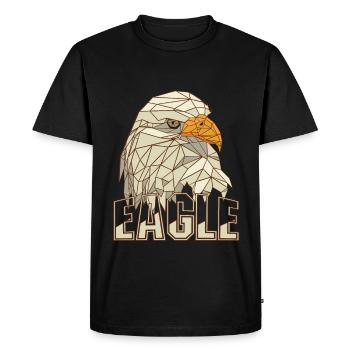 Eagle Nature Fauconnerie de montagne Oiseaux de proie Faucon autour des palombes - T-shirt Premium bio Homme - noir - Devant - Nico (187cm)