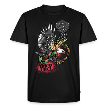 Faucon Objets tranchants Fauconnerie Aigle Autour des palombes Falk - T-shirt Premium bio Homme - noir - Devant - Nico (187cm)