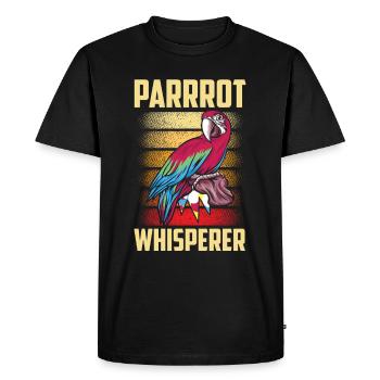 Perroquet Chuchotant Perroquet Chuchoteur Perroquets Doux Perroquets - T-shirt Premium bio Homme - noir - Devant - Nico (187cm)